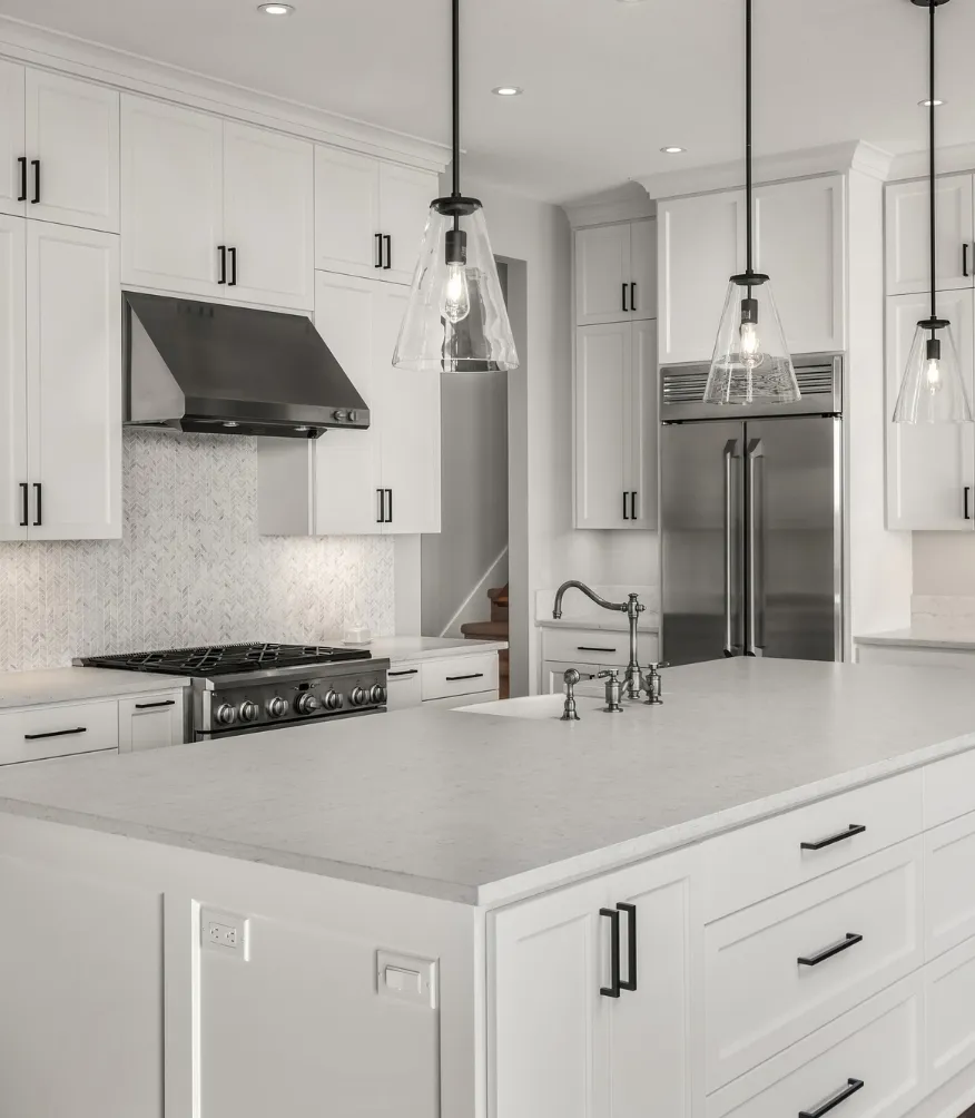 Kitchen remodeling project in Los Angeles with custom layout and refined finishes