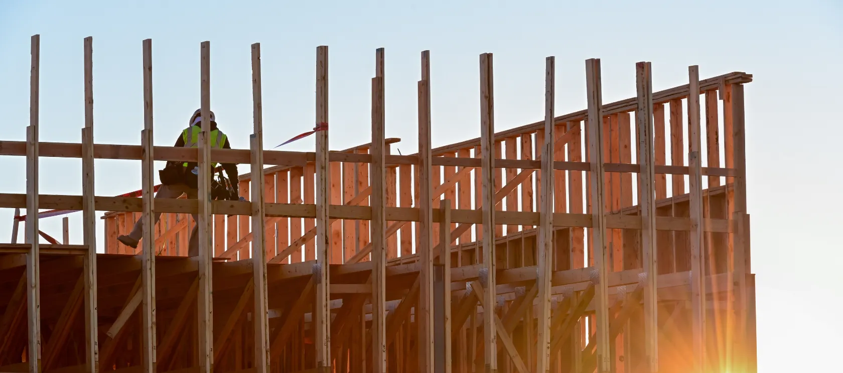 General contractor in Los Angeles managing structural wood framing, residential construction work, and building progress on a custom project