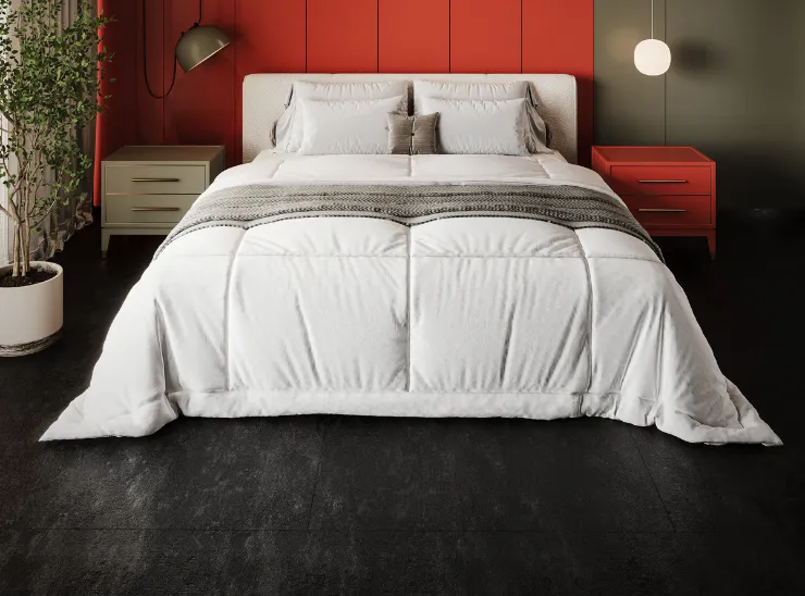Home remodeling in Los Angeles featuring a modern bedroom renovation with custom wall design, updated lighting, stylish nightstands, and contemporary finishes